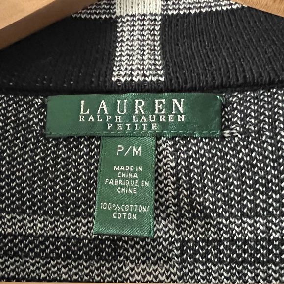 SOLD Ralph Lauren petite size Medium black and white plaid jacket - Picture 6 of 6